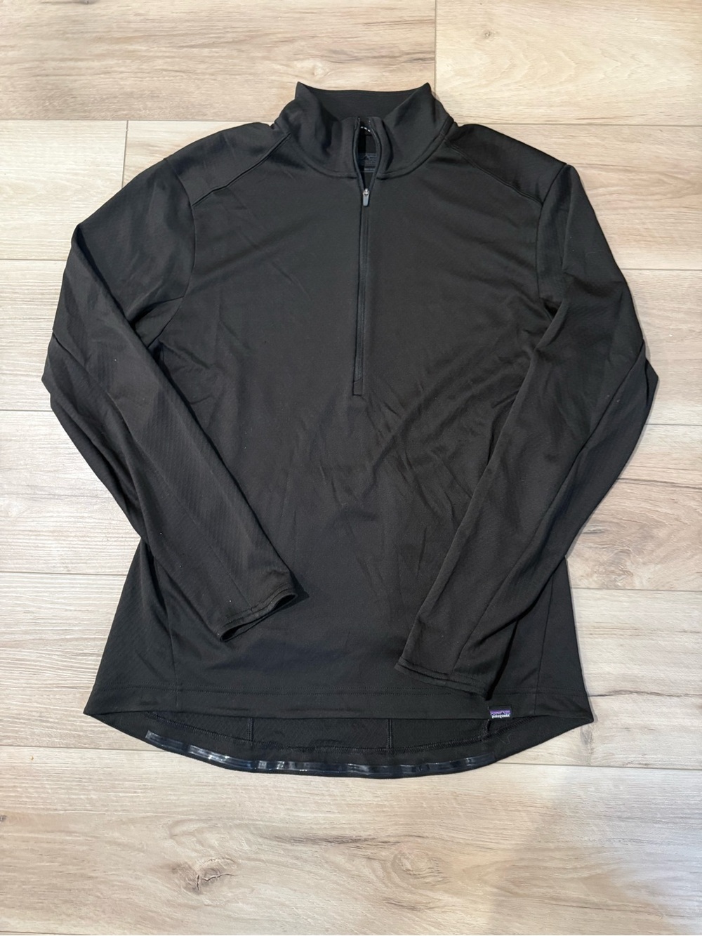 Patagonia Capilene Midweight Bike Jersey Men’s Large Black Quarter Zip